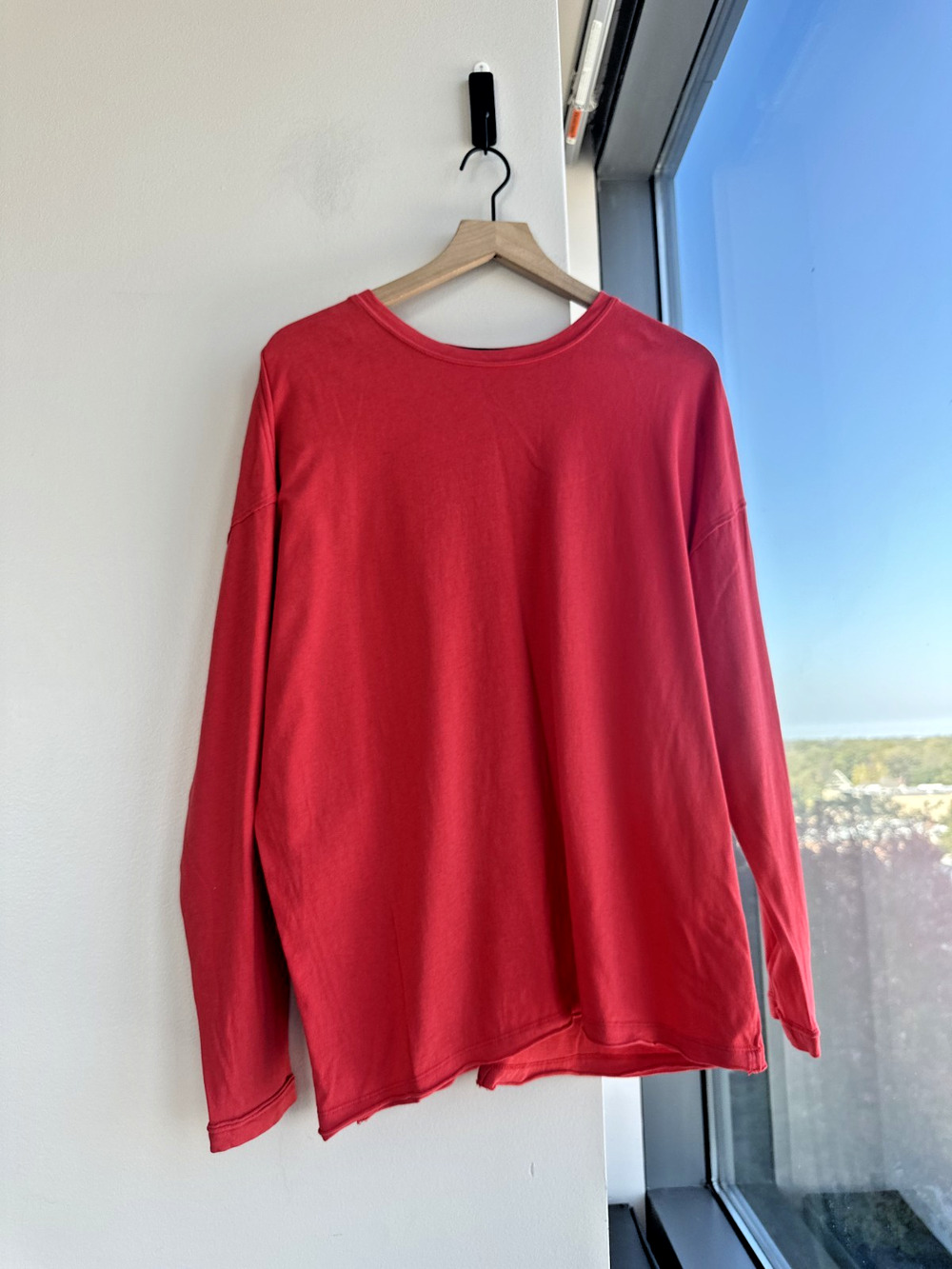 Free People We The Free Red Long Sleeve 100% Cotton Sweatshirt Sz M